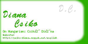 diana csiko business card